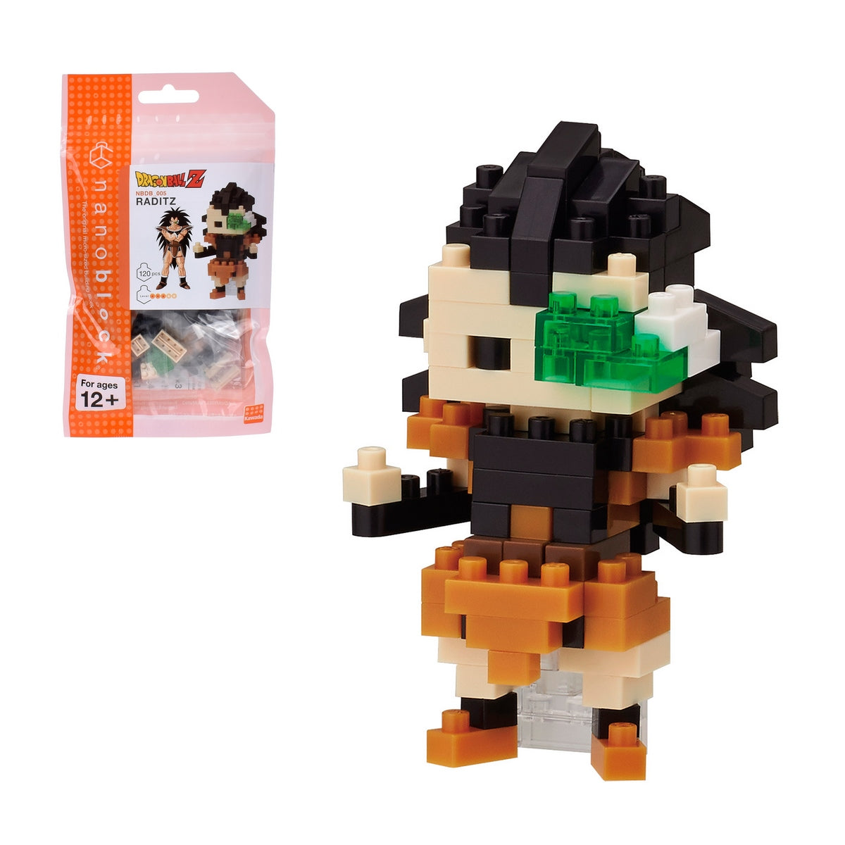Figura Nanoblock Serie Dragon Ball Z De Bandai - Raditz